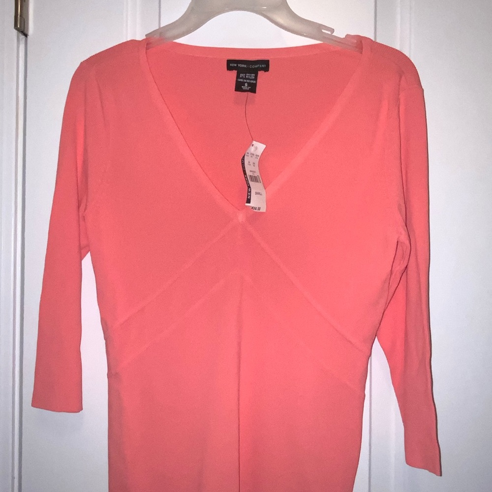 New York & Company Women's Coral Top NWT!